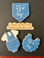 Denim Baby shower cookies