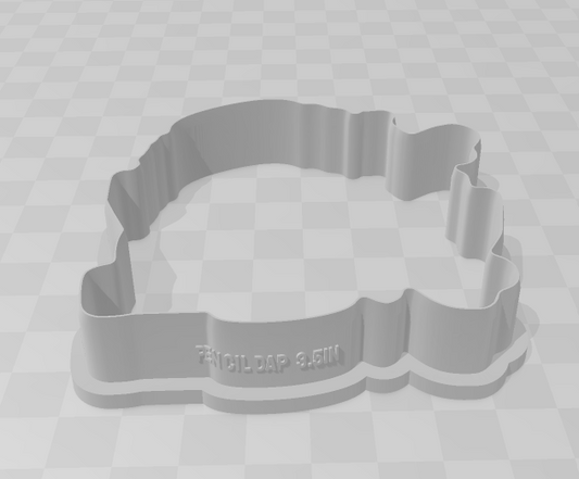 Back to School Pencil Dap STL Cookie Cutter