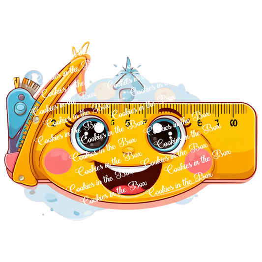 Back to School Smiling Ruler STL Cookie Cutter