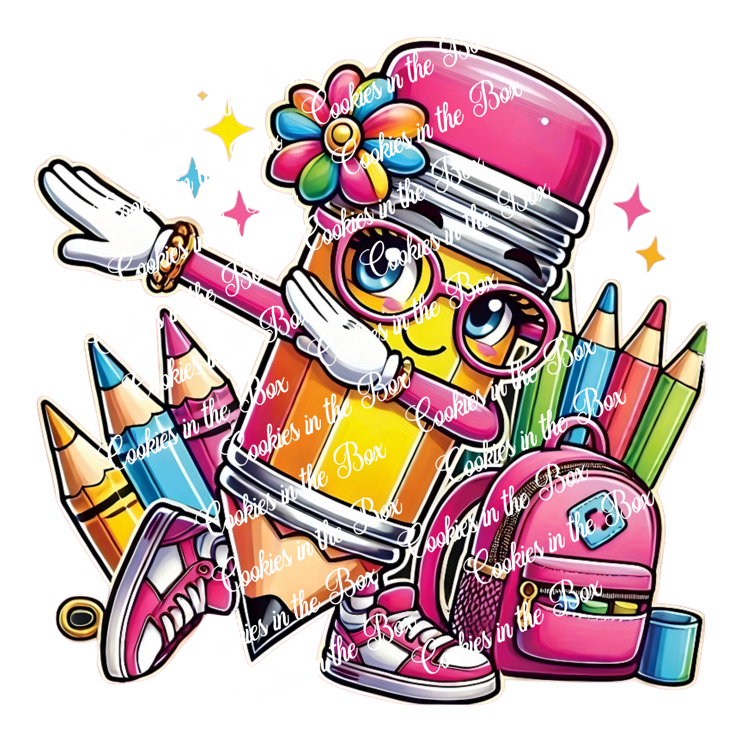 Back to School Pencil Dap STL Cookie Cutter
